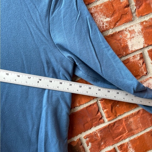 Pure Jill Womens Medium Luxe Tencel Blue Layered Long Sleeve Layered Dress - Picture 7 of 9